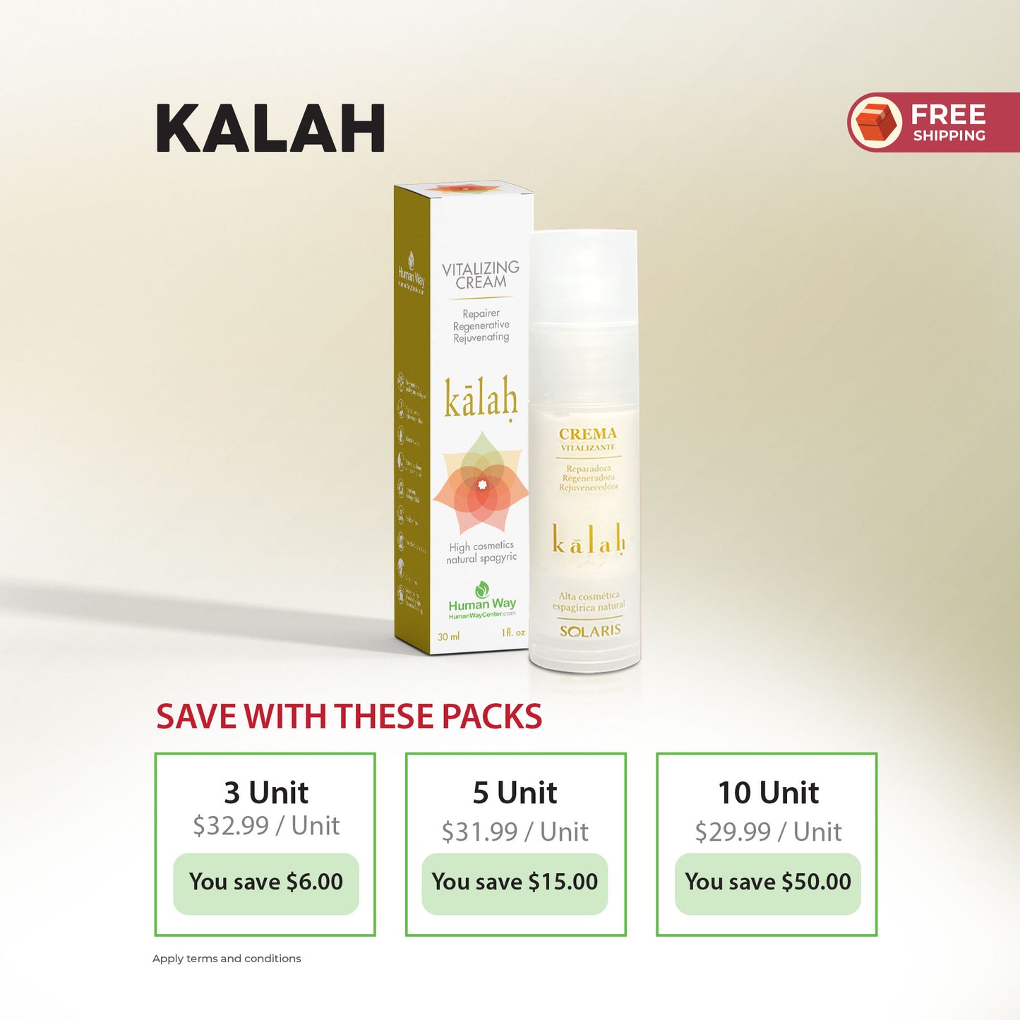 Crema vitalizante kalah